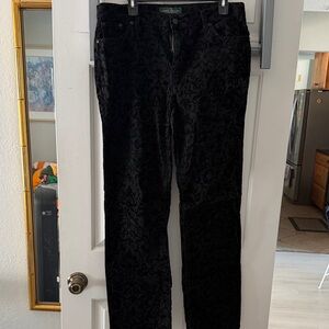 Ralph Lauren Black Patterned Straight Leg Jeans